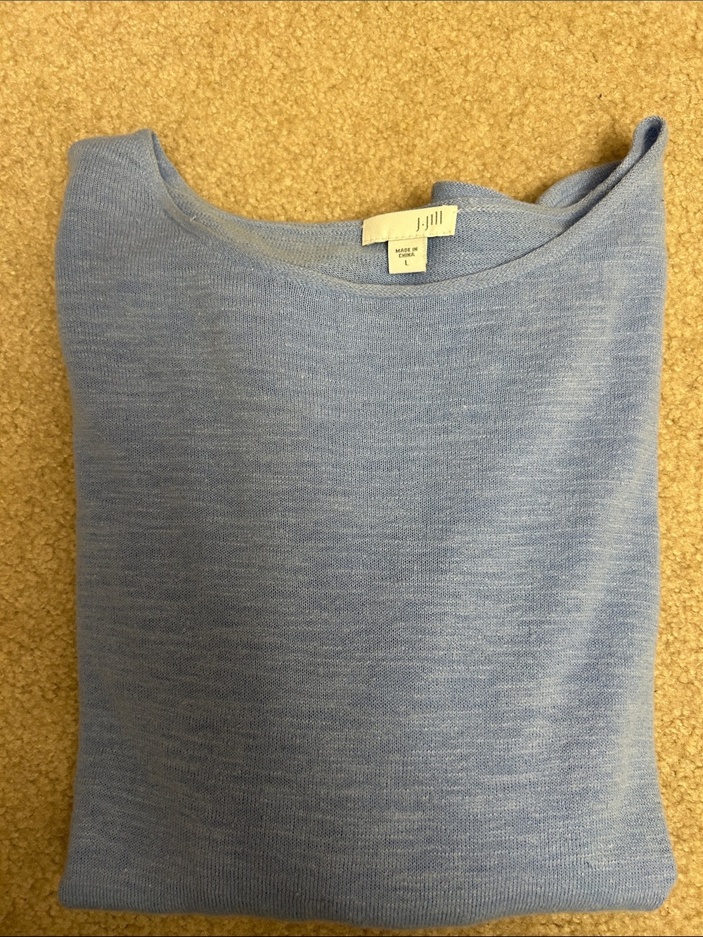 J. Jill Pale Blue Crewneck Sweater